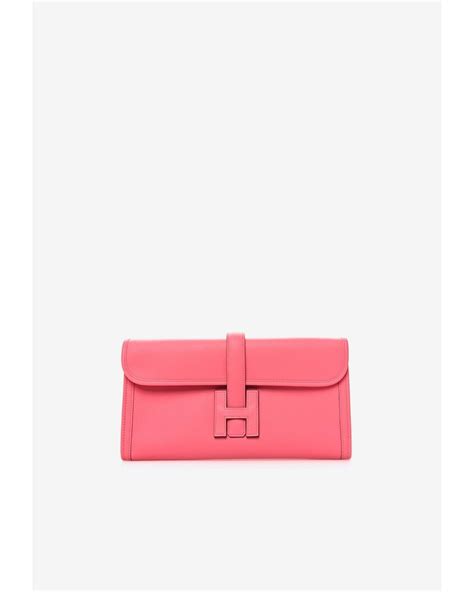 HERMES Swift Jige Elan 29 Clutch Rose Azalee 